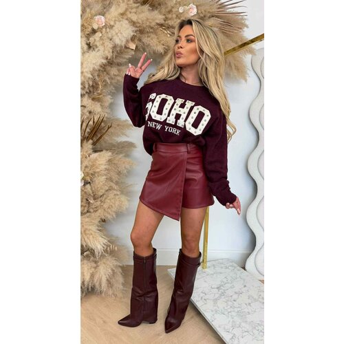 SOHO STUDS SWEAT AM862 BORDEAUX SOHO STUDS SWEAT AM862 BORDEAUX