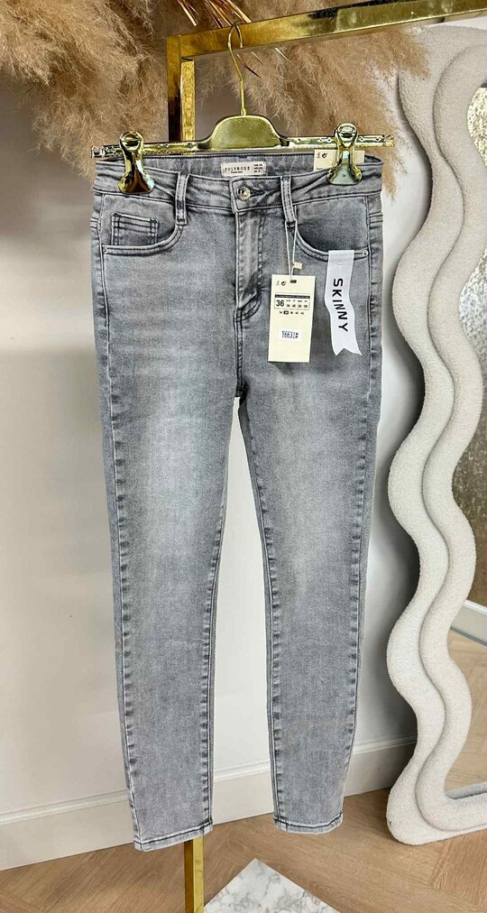 HIGH WAIST BASIC SKINNY 6631 GREY