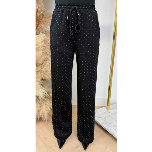 ALL OVER SPARKLE STRAIGHT PANTS BLACK ALL OVER SPARKLE STRAIGHT PANTS BLACK