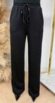 ALL OVER SPARKLE STRAIGHT PANTS BLACK