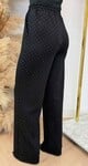 ALL OVER SPARKLE STRAIGHT PANTS BLACK