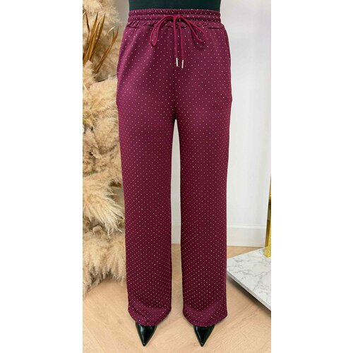 ALL OVER SPARKLE STRAIGHT PANTS WINE ALL OVER SPARKLE STRAIGHT PANTS WINE