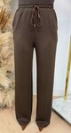 ALL OVER SPARKLE STRAIGHT PANTS CHOCO