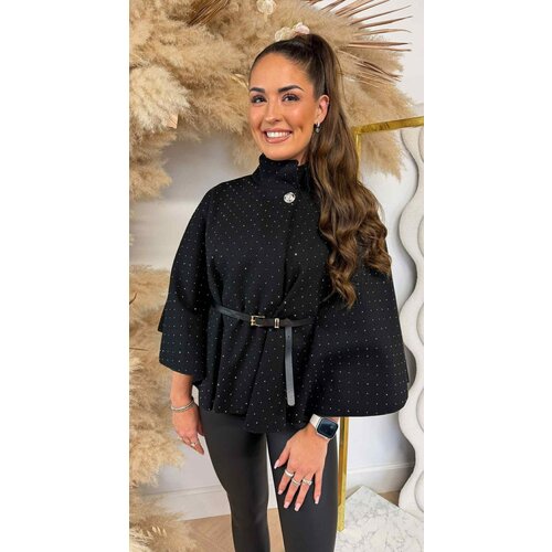 GLITTER GIRL PONCHO + BELT BLACK GLITTER GIRL PONCHO + BELT BLACK