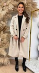 ANNA BASIC BUTTON COAT LIGHTBEIGE