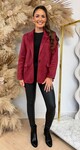 SUEDINE LOOSE FIT BLAZER WINE