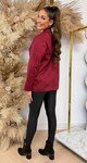 SUEDINE LOOSE FIT BLAZER WINE