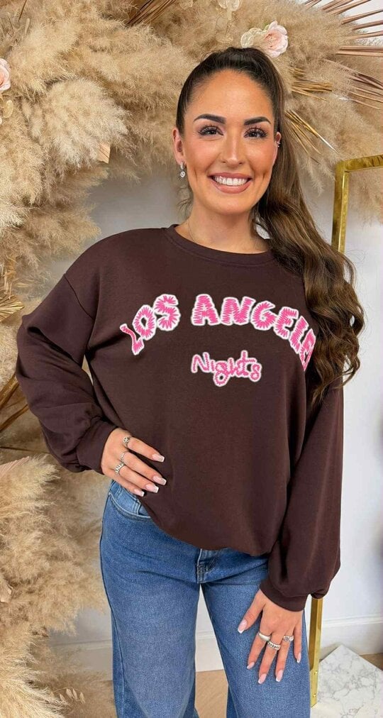 LOS ANGELES NIGHTS SWEAT 801812 BROWN