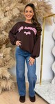 LOS ANGELES NIGHTS SWEAT 801812 BROWN