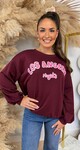 LOS ANGELES NIGHTS SWEAT 801812 BURGUNDY