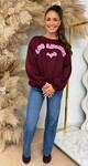 LOS ANGELES NIGHTS SWEAT 801812 BURGUNDY