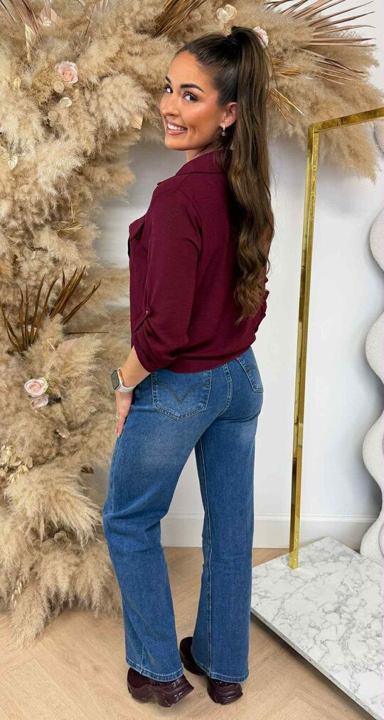 LARIS KNOOP BLOUSE WINE