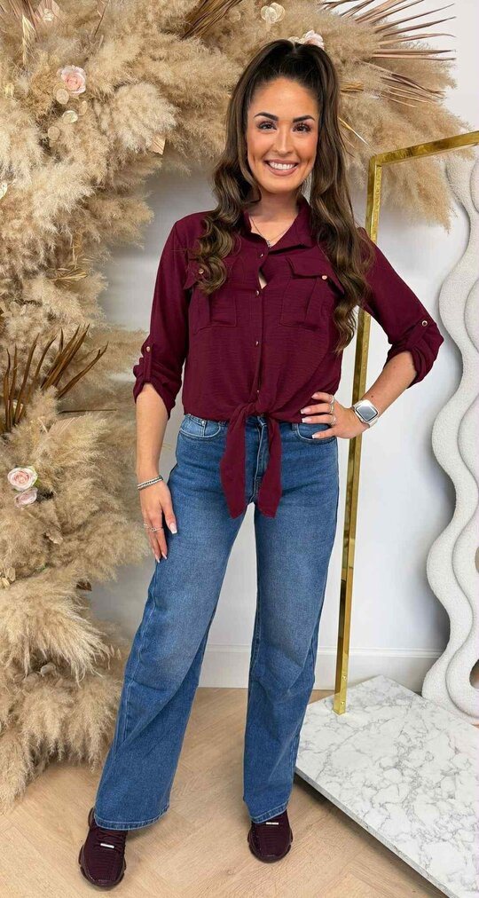 LARIS KNOOP BLOUSE WINE