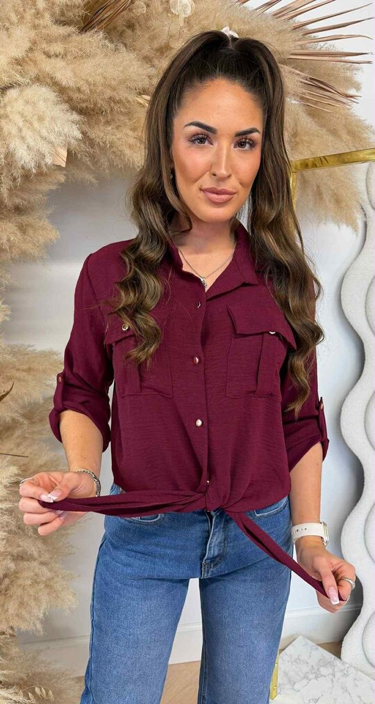 LARIS KNOOP BLOUSE WINE
