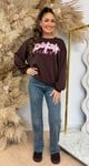 NEW YORK VIBES OVERSIZED SWEAT BROWN