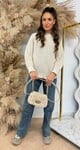 BASIC KNITTED SWEATER LIGHTBEIGE
