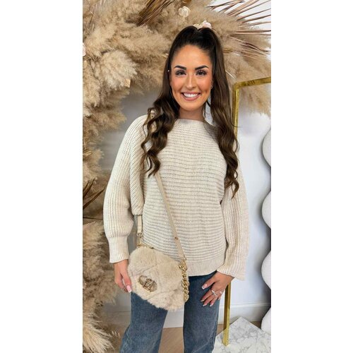 BASIC KNITTED SWEATER LIGHTBEIGE BASIC KNITTED SWEATER LIGHTBEIGE