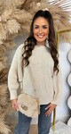 BASIC KNITTED SWEATER LIGHTBEIGE