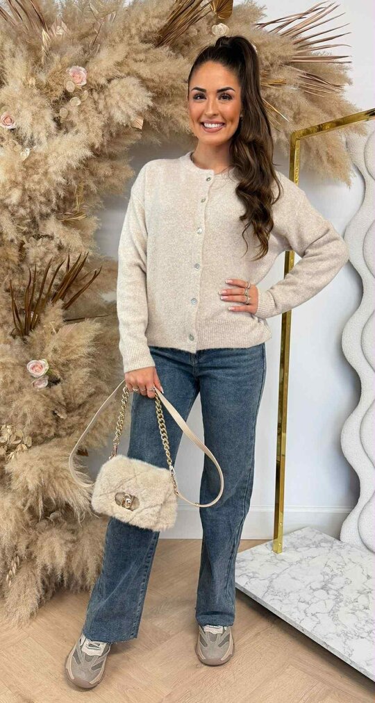 KNOOPJES VEST/SWEAT 658 TAUPE