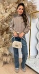 KNITTED KAYLLA SWEAT 10022 TAUPE