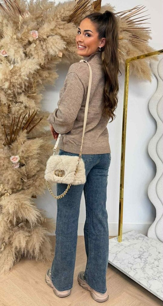 KNITTED KAYLLA SWEAT 10022 TAUPE