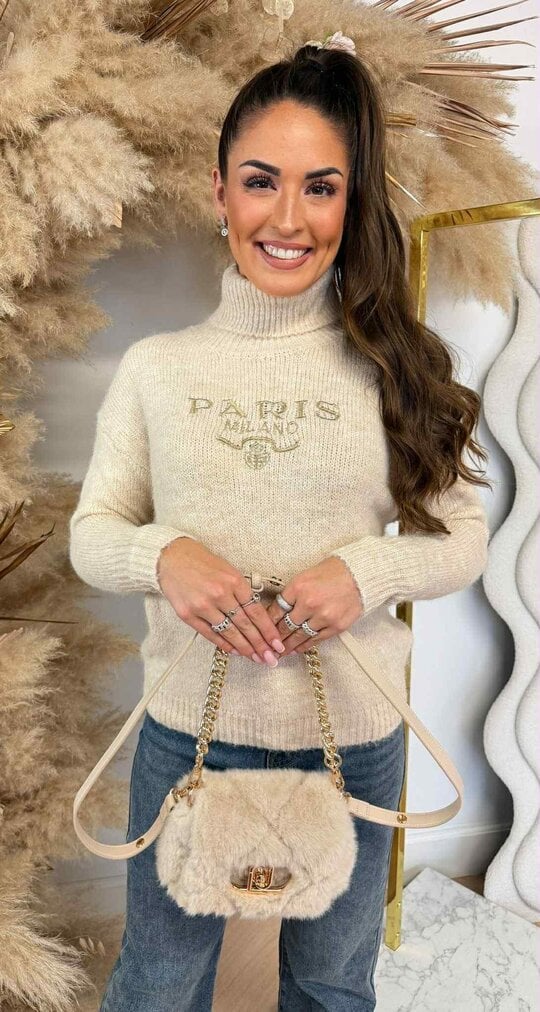 PARIS MILANO KOL KNIT SWEAT 08066 BEIGE