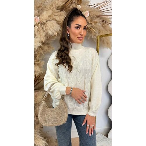 KNITTED KAYLLA SWEAT 10022 OFFWHITE KNITTED KAYLLA SWEAT 10022 OFFWHITE