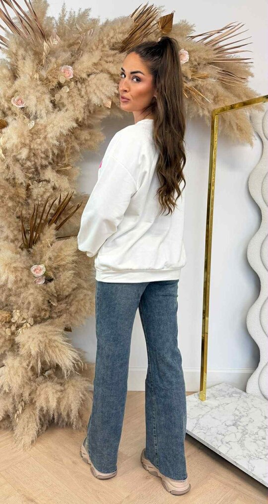 NEW YORK VIBES OVERSIZED SWEAT 801811 OFFWHITE