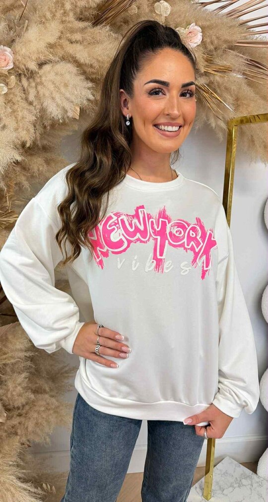 NEW YORK VIBES OVERSIZED SWEAT OFFWHITE