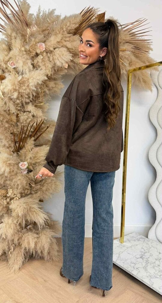 FRINGE SUEDE JACK CHOCO