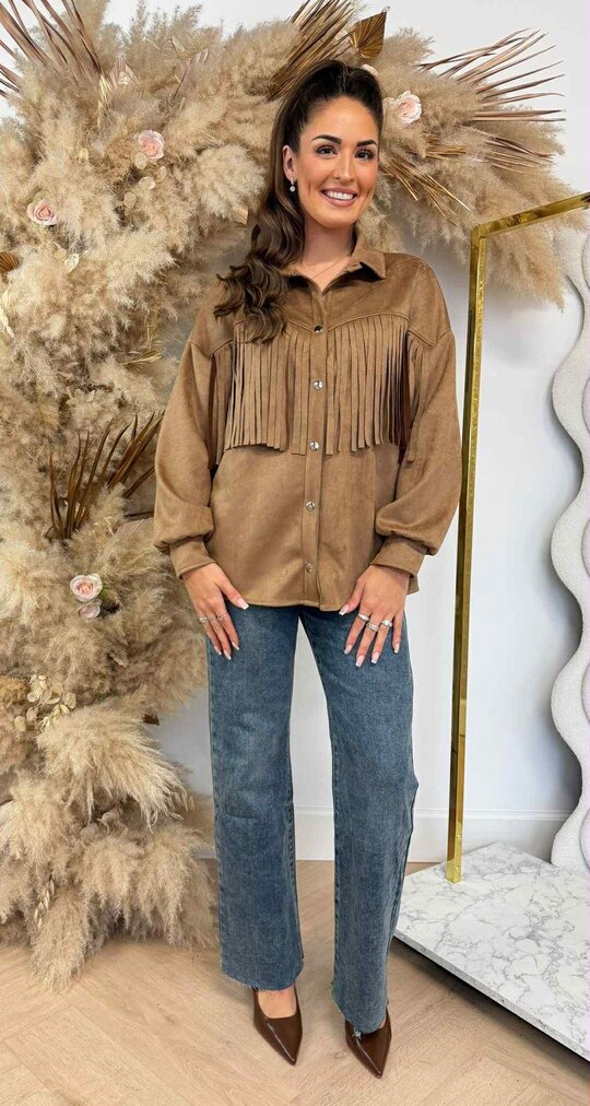 FRINGE SUEDE JACK CAMEL