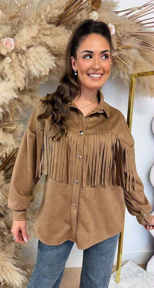 FRINGE SUEDE JACK CAMEL