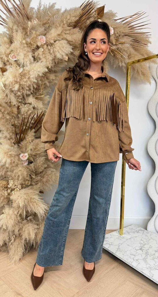 FRINGE SUEDE JACK CAMEL