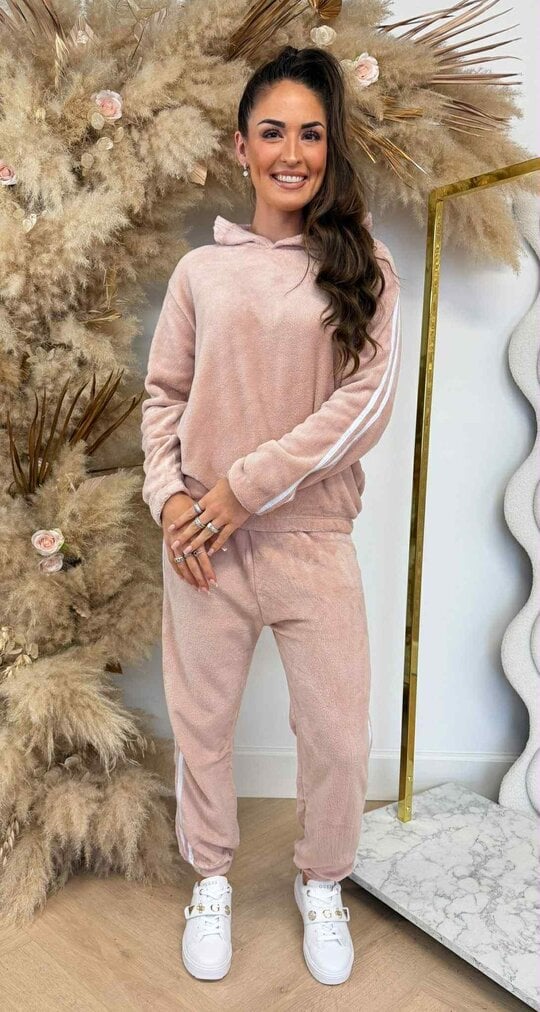 STRIPE TEDDY SET 685 PINK