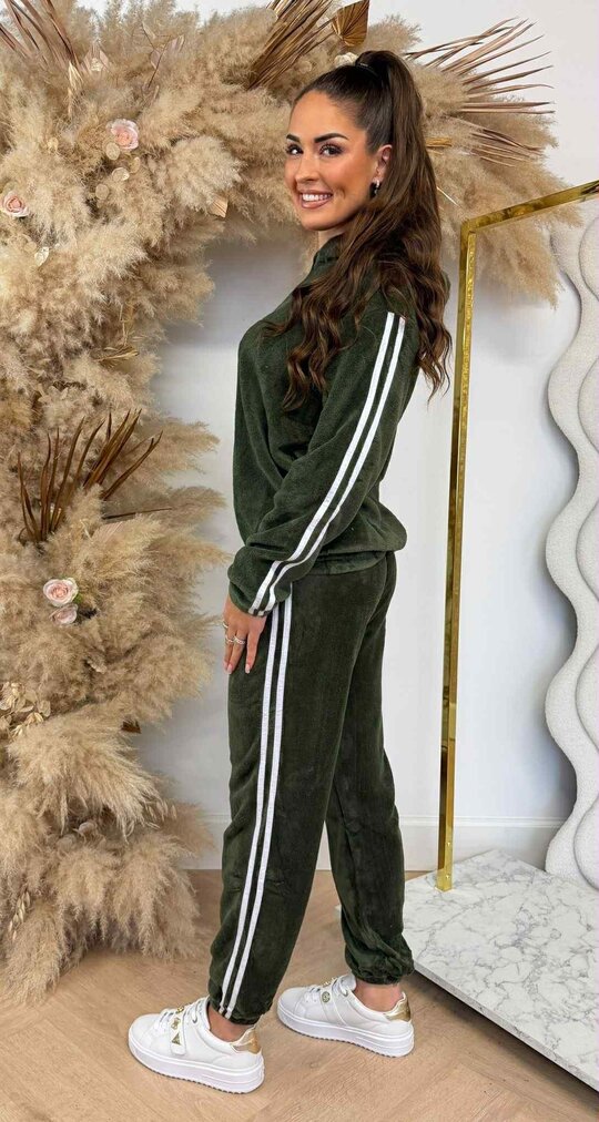 STRIPE TEDDY SET 685 ARMYGREEN
