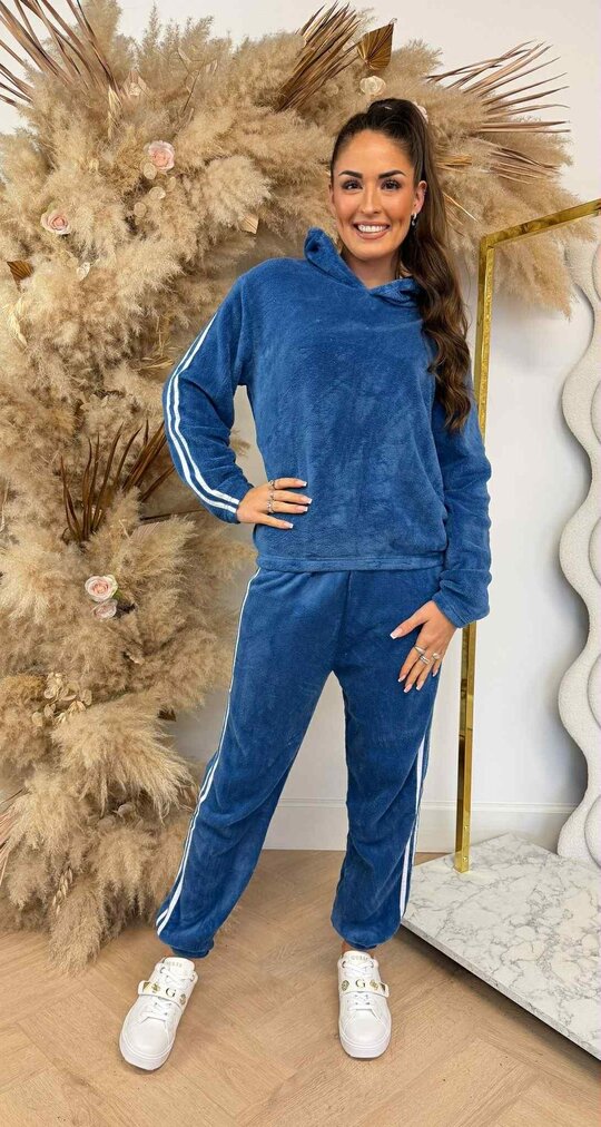STRIPE TEDDY SET 685 BLUE
