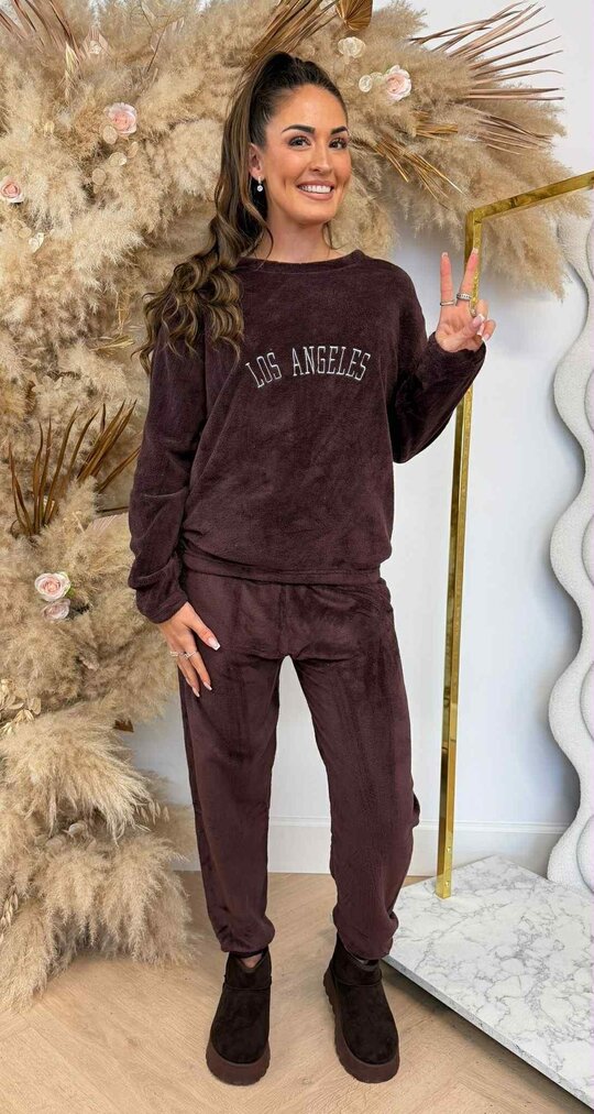 LOS ANGELES TEDDY SET 684 CHOCO