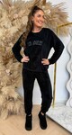 LOS ANGELES TEDDY SET 684 BLACK