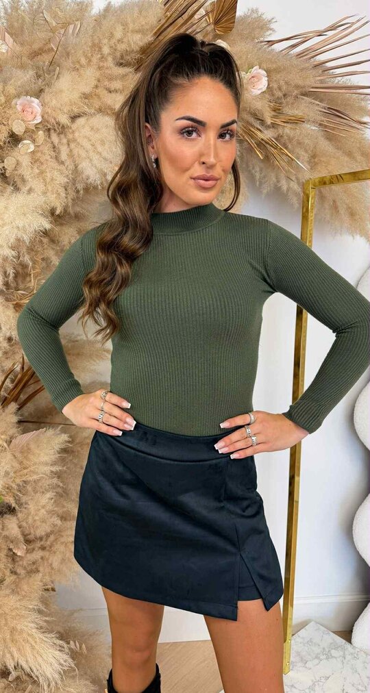MILEY TURTLE BASIC RIB TOP 18002 ARMYGREEN