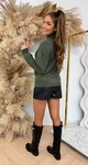 KNITTED KAYLLA SWEAT 10022 ARMYGREEN