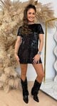 FLAWLESS PAILLET DRESS BLACK