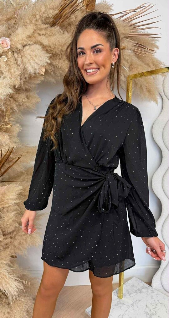 GLITZ & GLAM DRESS 5486-8 BLACK