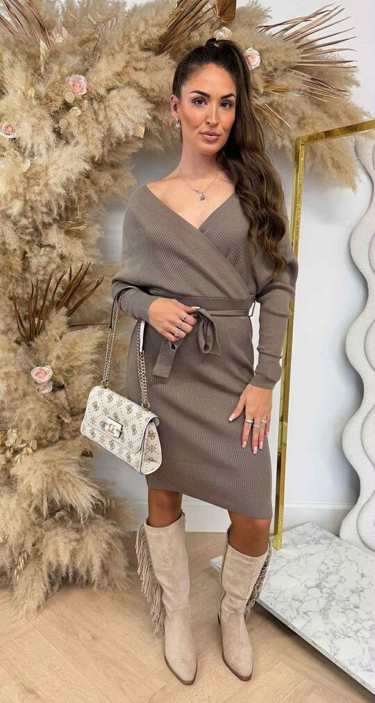 VENESSA DRESS 5902 TAUPE