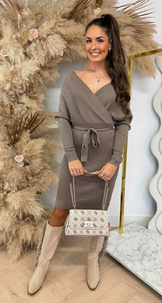 VENESSA DRESS 5902 TAUPE