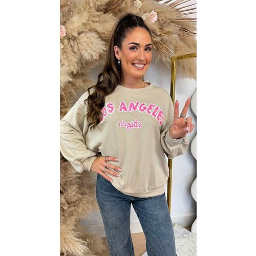 LOS ANGELES NIGHTS SWEAT 801812 BEIGE LOS ANGELES NIGHTS SWEAT 801812 BEIGE