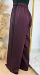 STRAIGHT IN STRIPE PANTS PLUM