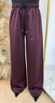 STRAIGHT IN STRIPE PANTS PLUM