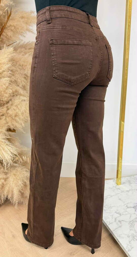 STRETCH STRAIGHT LEG JEANS K881-1-126 CHOCO