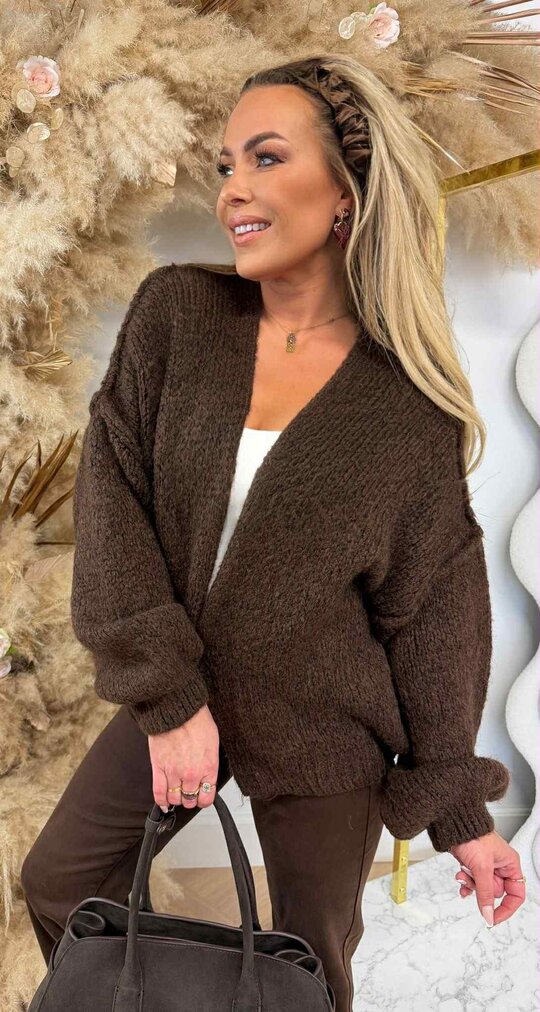 LOUISE KNITTED VEST CHOCO