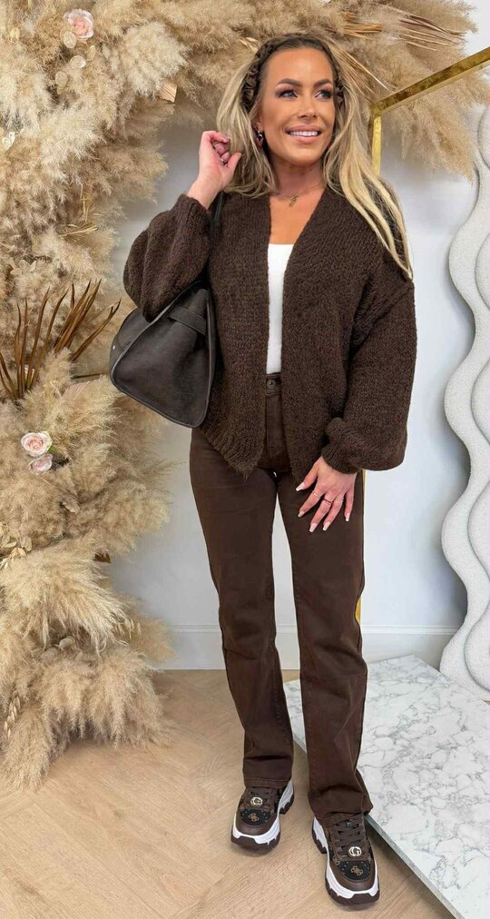 LOUISE KNITTED VEST CHOCO